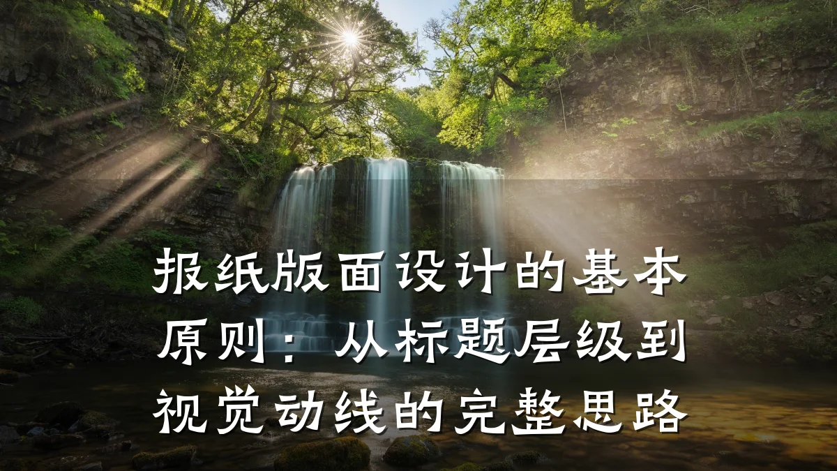 报纸版面设计的基本原则:从标题层级到视觉动线的完整思路