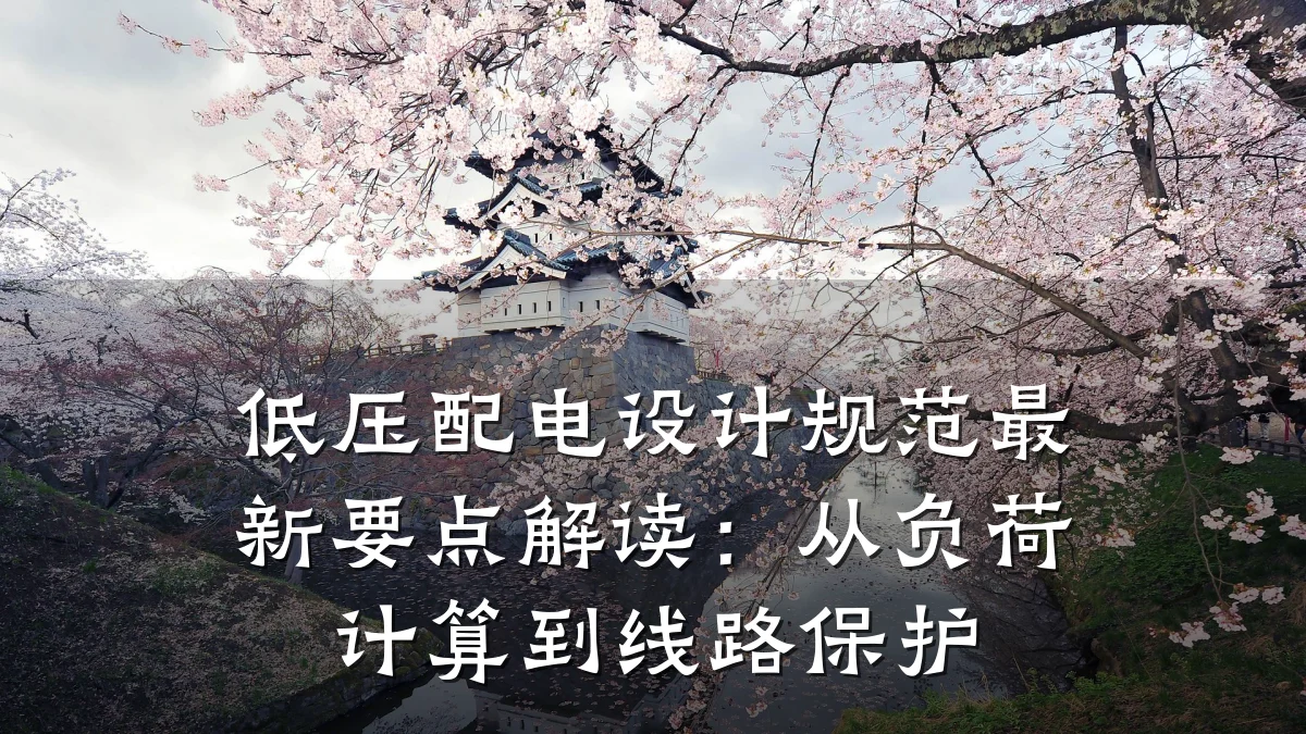 低压配电设计规范最新要点解读:从负荷计算到线路保护