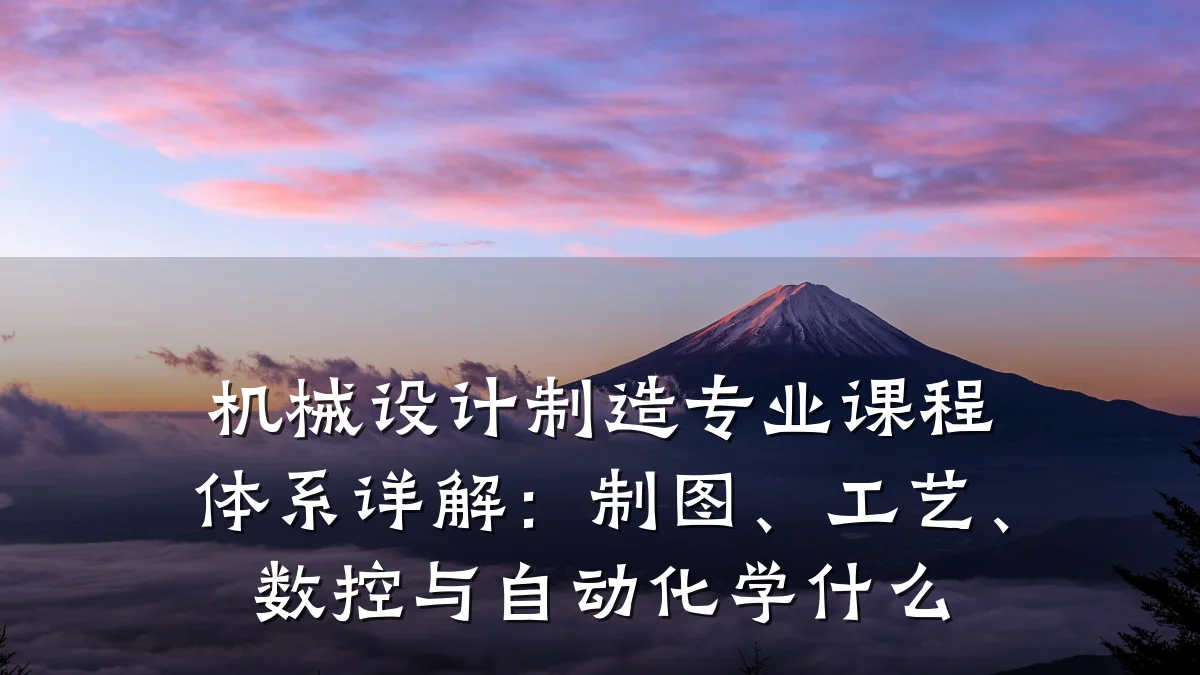 机械设计制造专业课程体系详解:制图、工艺、数控与自动化学什么