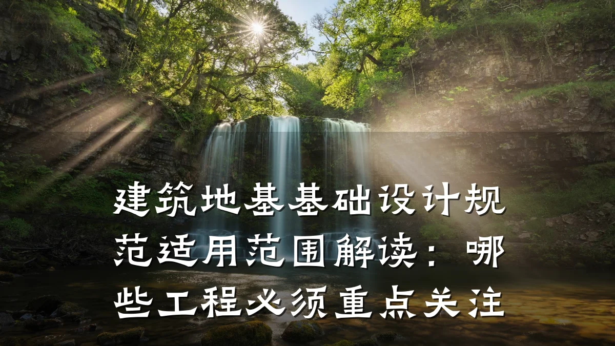 建筑地基基础设计规范适用范围解读:哪些工程必须重点关注