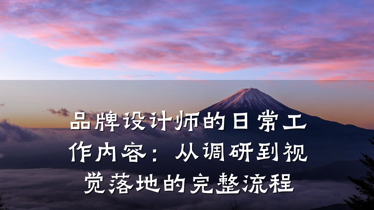 品牌设计师的日常工作内容:从调研到视觉落地的完整流程