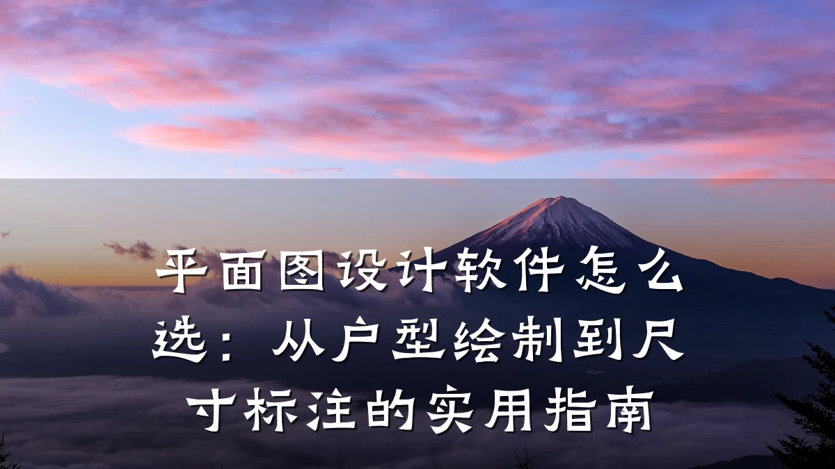 平面图设计软件怎么选:从户型绘制到尺寸标注的实用指南