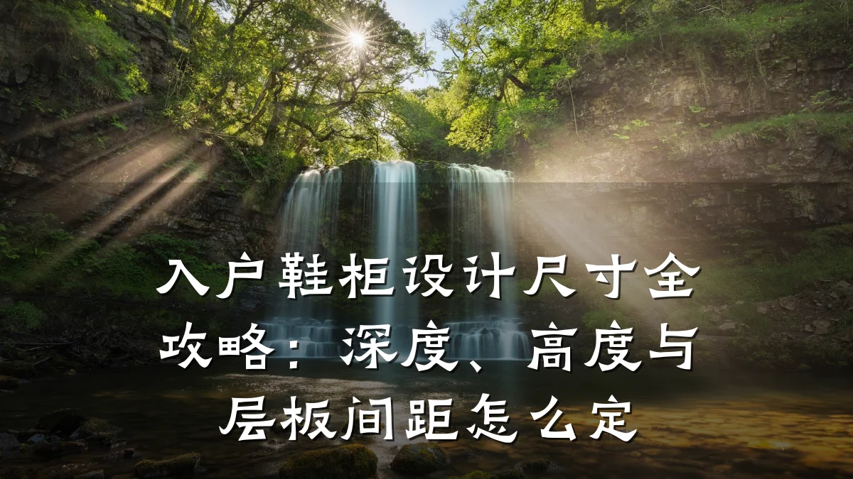 入户鞋柜设计尺寸全攻略:深度、高度与层板间距怎么定