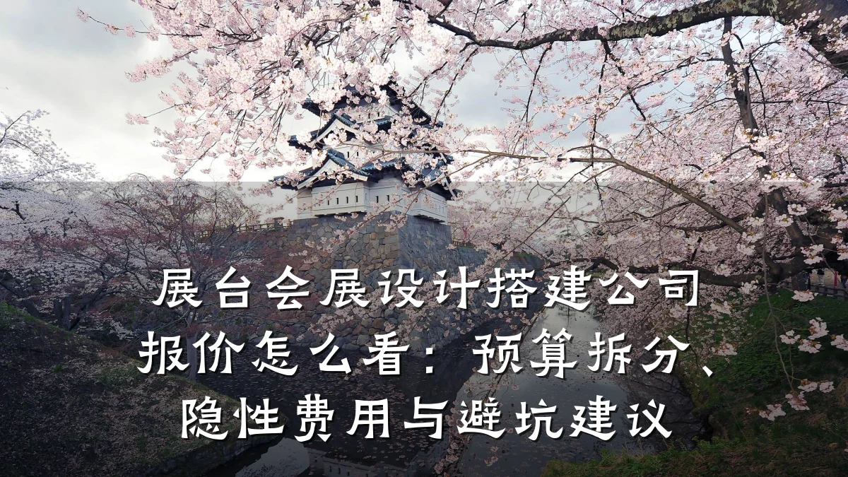 展台会展设计搭建公司报价怎么看：预算拆分、隐性费用与避坑建议