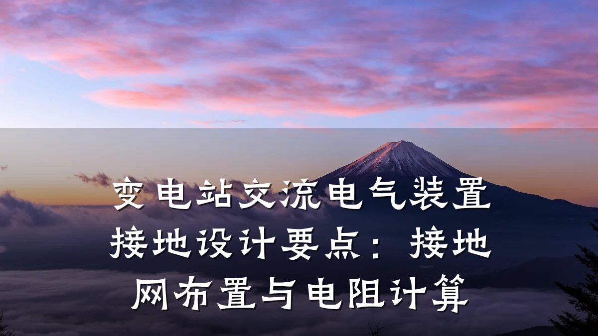 变电站交流电气装置接地设计要点:接地网布置与电阻计算