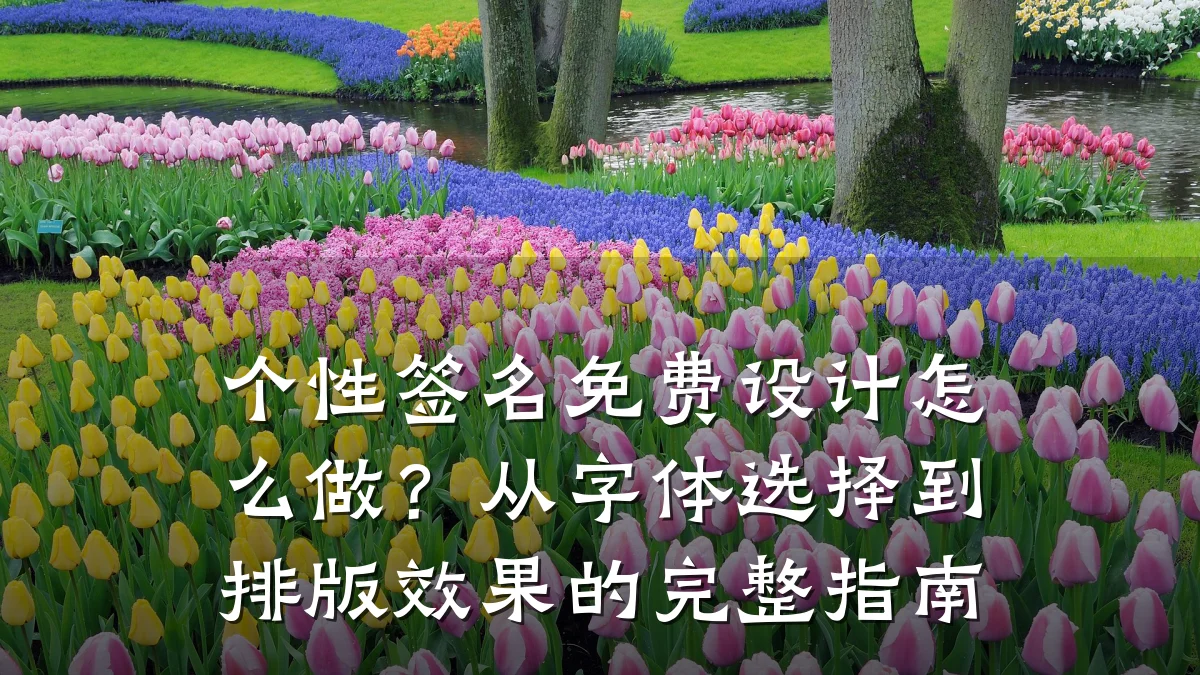 个性签名免费设计怎么做?从字体选择到排版效果的完整指南