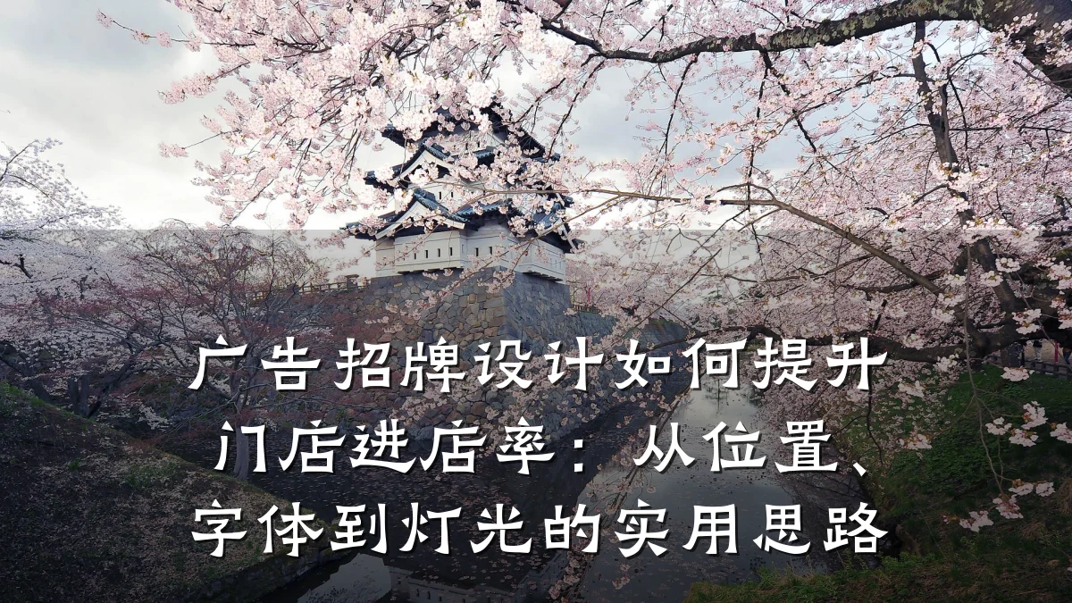 广告招牌设计如何提升门店进店率:从位置、字体到灯光的实用思路
