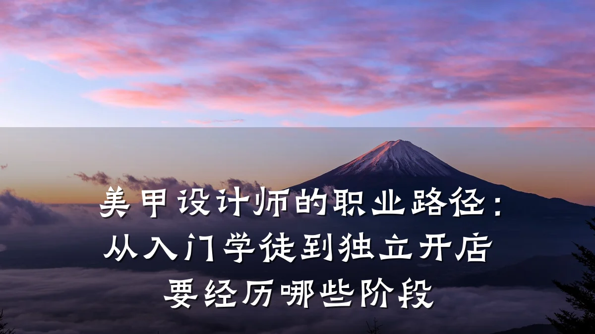 美甲设计师的职业路径:从入门学徒到独立开店要经历哪些阶段
