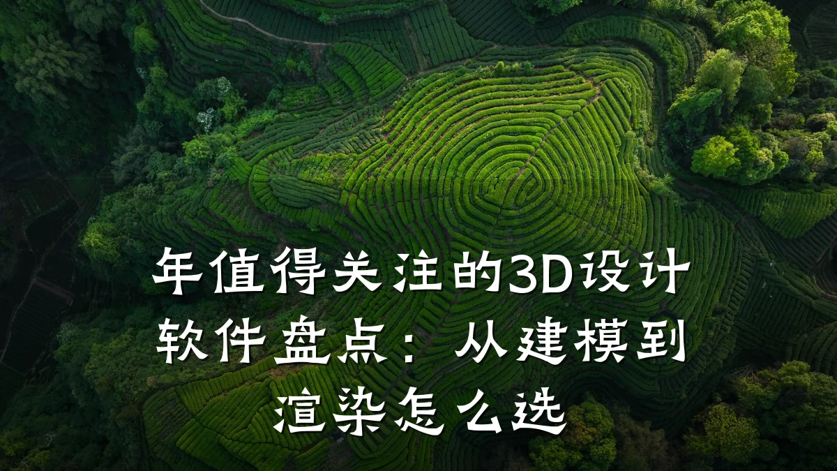 年值得关注的3D设计软件盘点:从建模到渲染怎么选