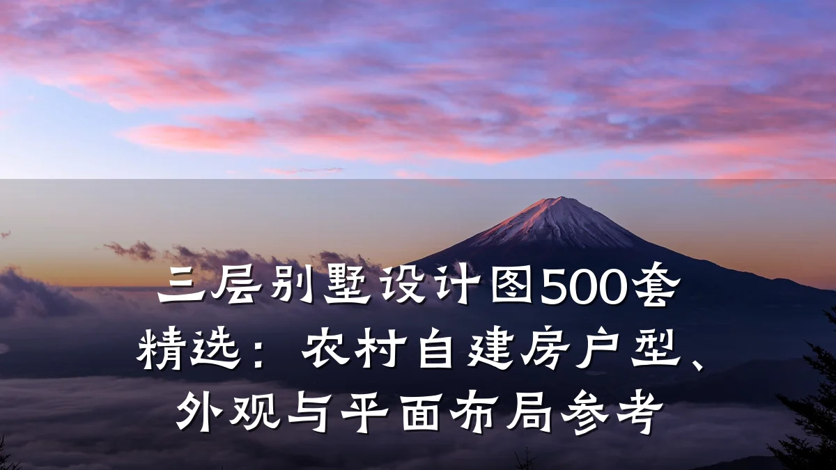 三层别墅设计图500套精选:农村自建房户型、外观与平面布局参考