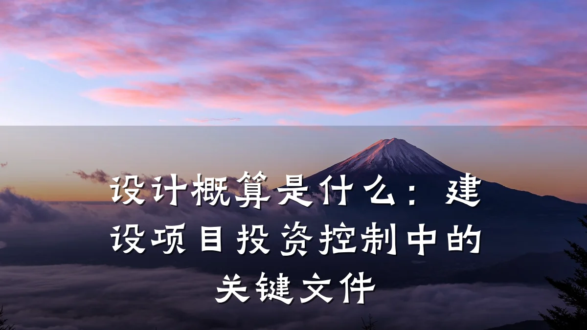 设计概算是什么:建设项目投资控制中的关键文件