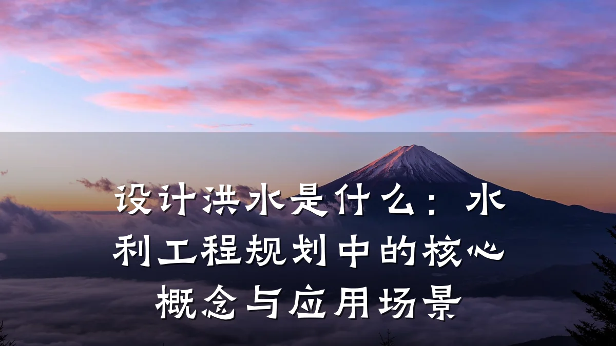 设计洪水是什么：水利工程规划中的核心概念与应用场景