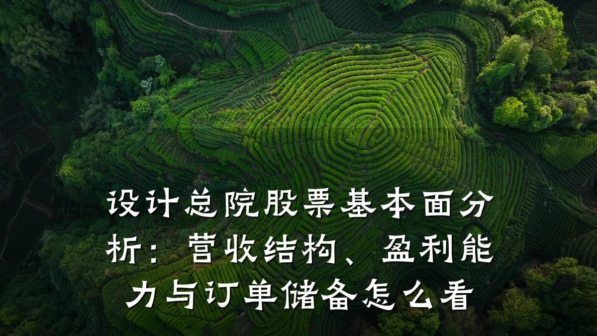 设计总院股票基本面分析:营收结构、盈利能力与订单储备怎么看