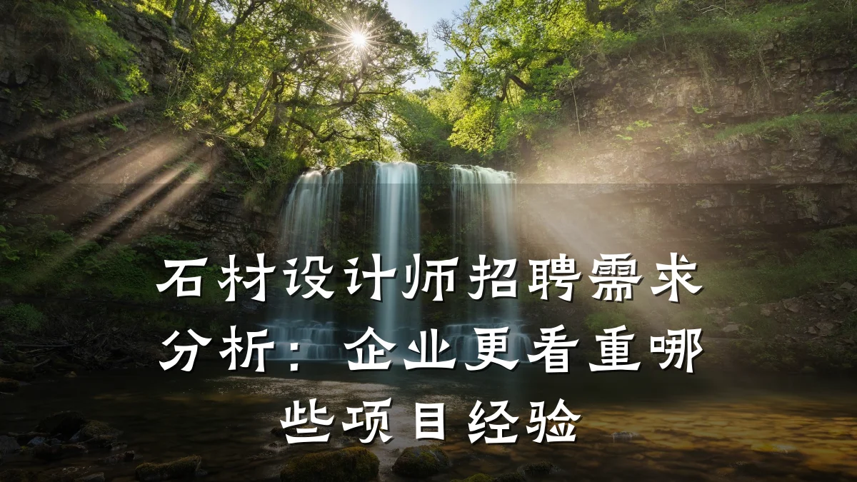 石材设计师招聘需求分析:企业更看重哪些项目经验