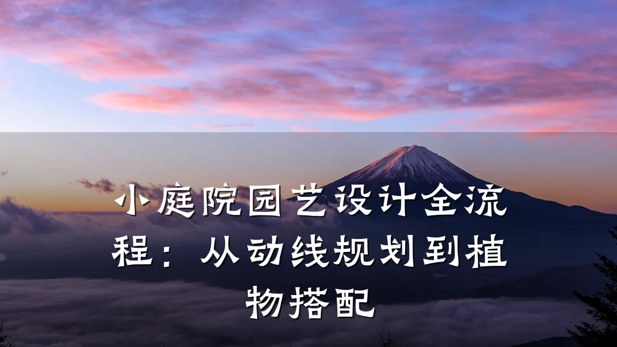 小庭院园艺设计全流程:从动线规划到植物搭配