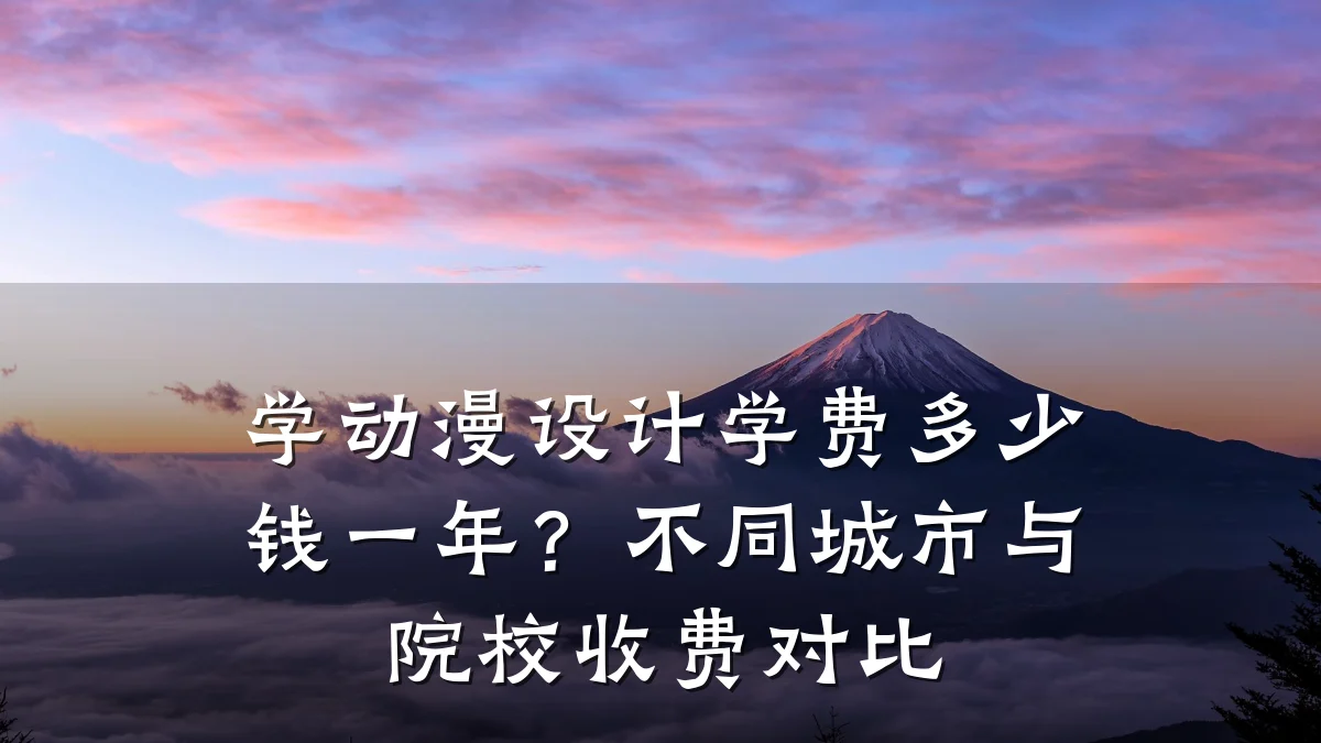 学动漫设计学费多少钱一年?不同城市与院校收费对比