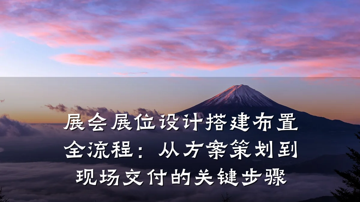 展会展位设计搭建布置全流程:从方案策划到现场交付的关键步骤