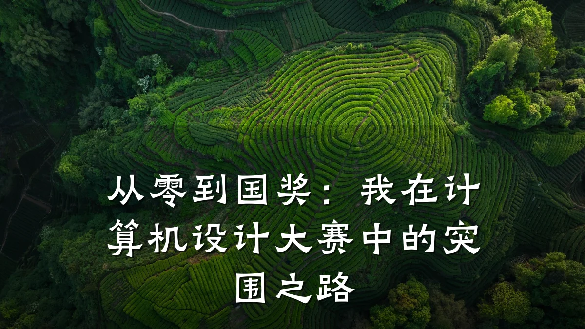 从零到国奖：我在计算机设计大赛中的突围之路