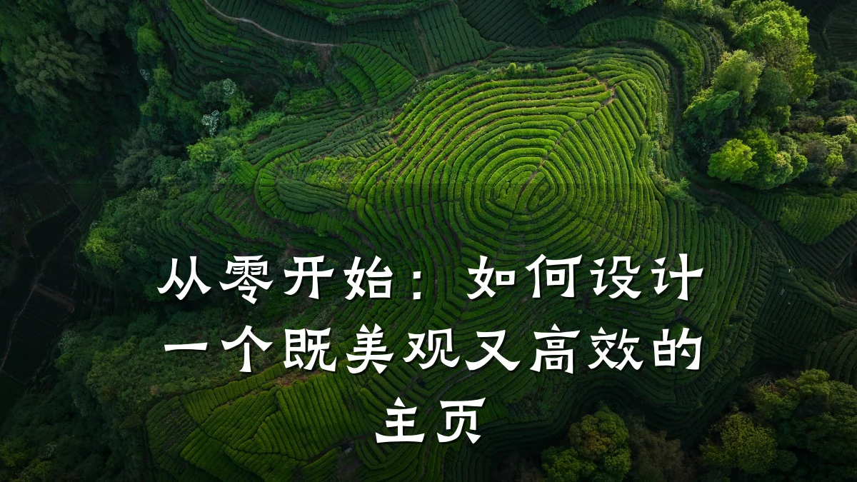 从零开始:如何设计一个既美观又高效的主页