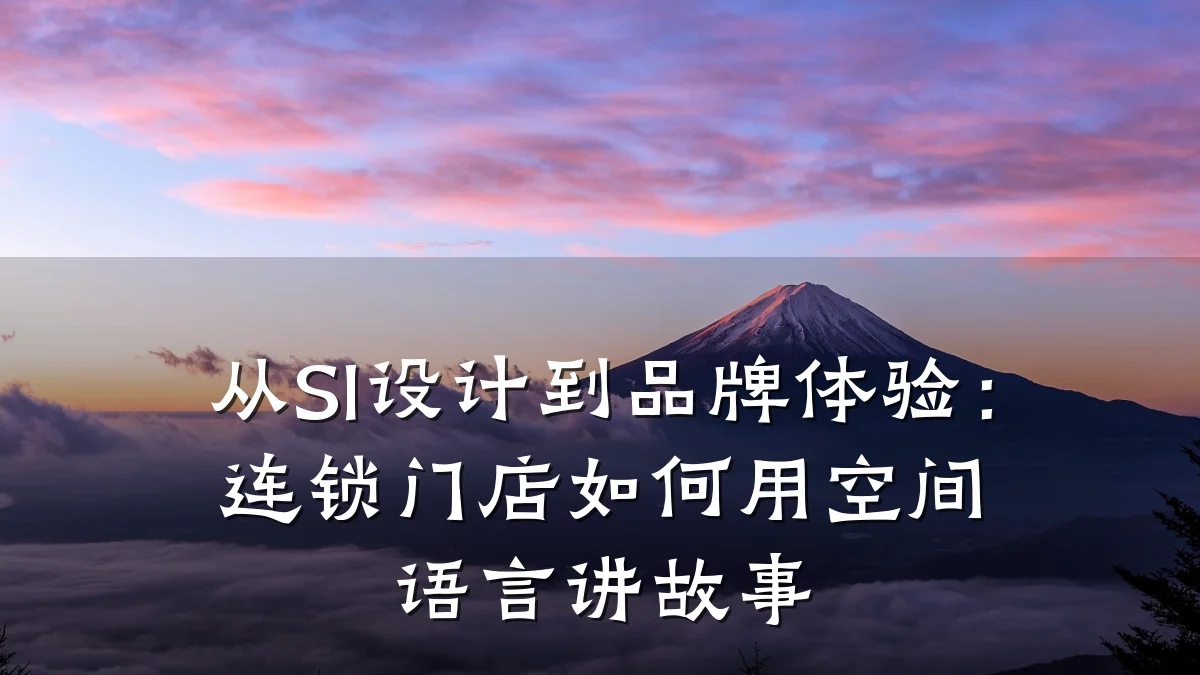 从SI设计到品牌体验：连锁门店如何用空间语言讲故事
