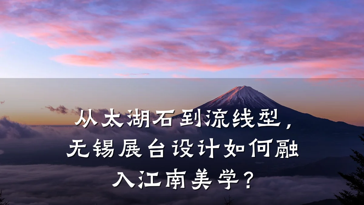 从太湖石到流线型，无锡展台设计如何融入江南美学？