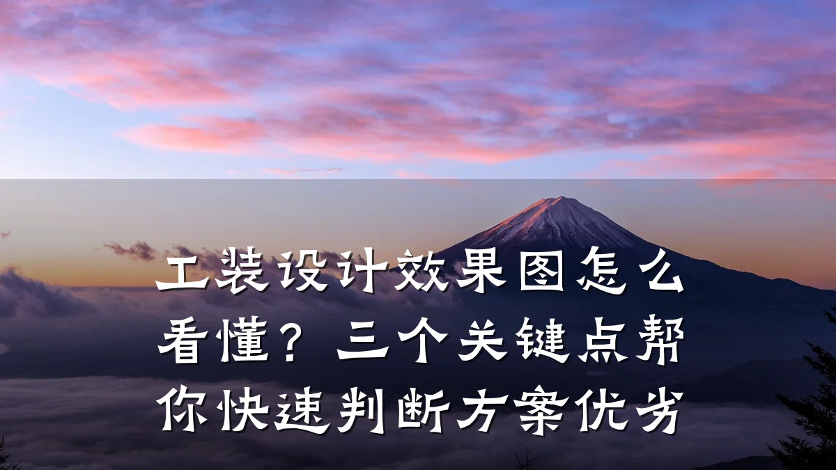 工装设计效果图怎么看懂？三个关键点帮你快速判断方案优劣