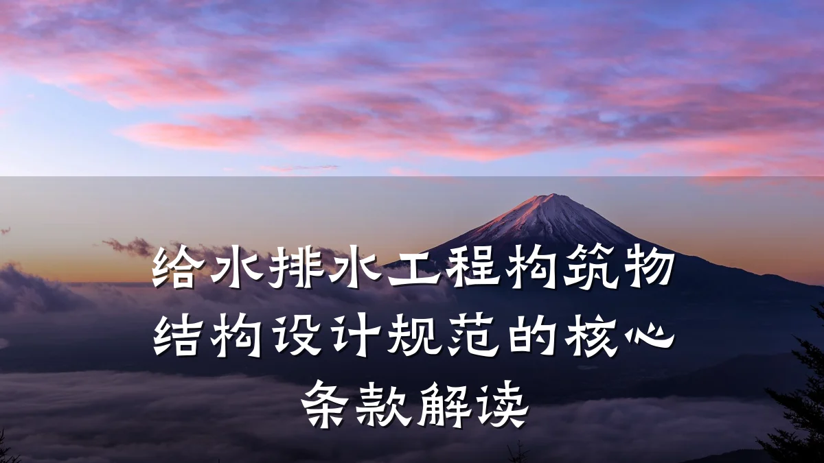 给水排水工程构筑物结构设计规范的核心条款解读