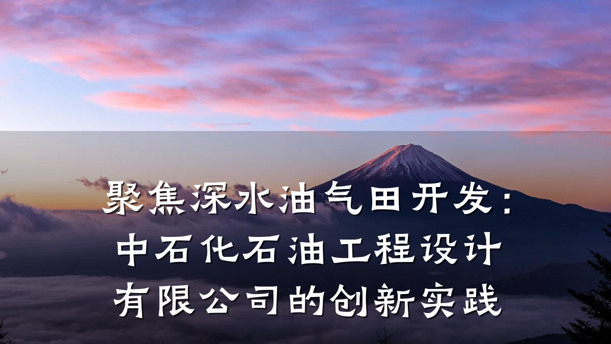 聚焦深水油气田开发：中石化石油工程设计有限公司的创新实践