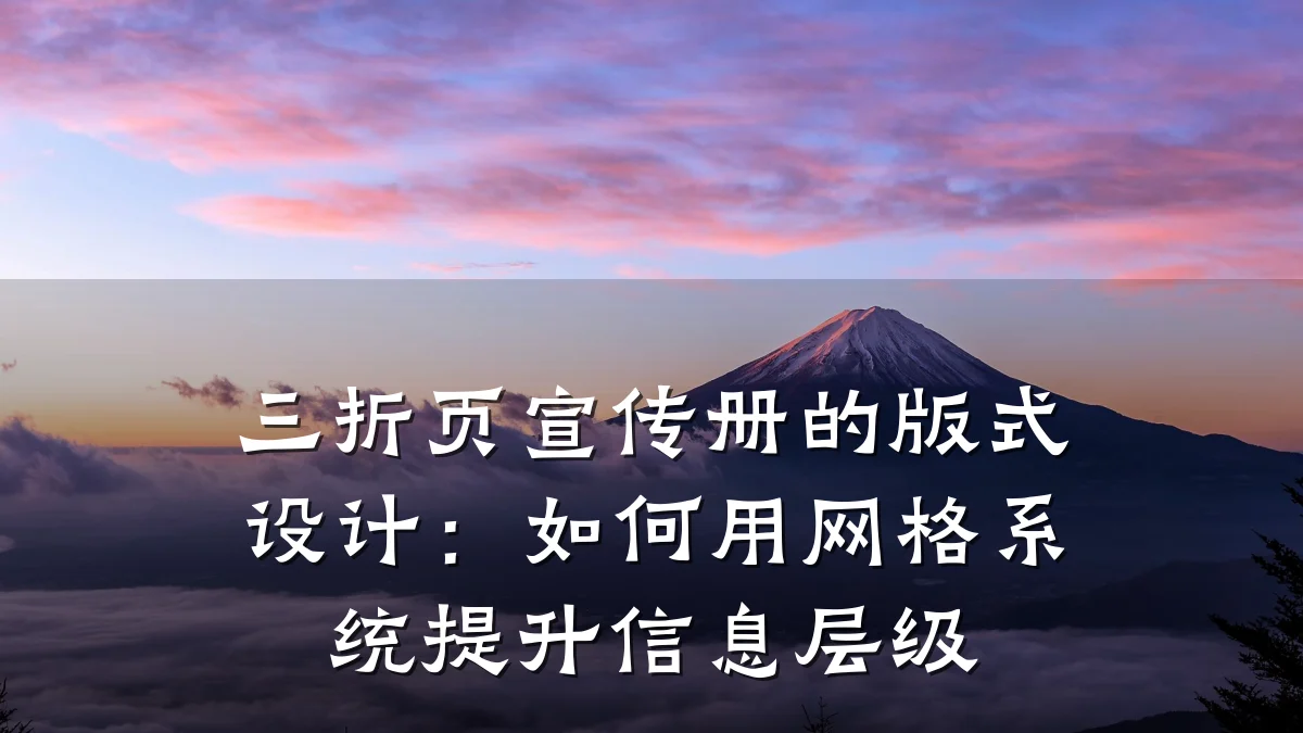 三折页宣传册的版式设计：如何用网格系统提升信息层级