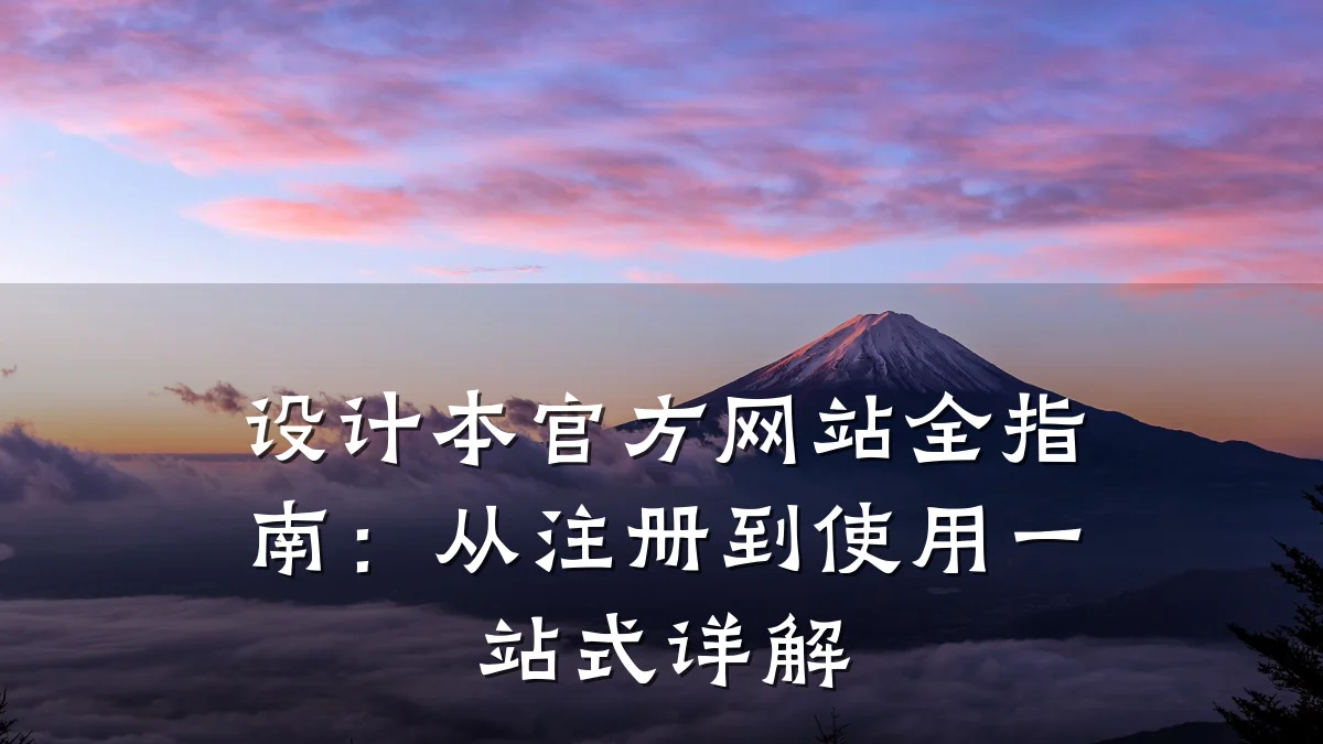 设计本官方网站全指南:从注册到使用一站式详解