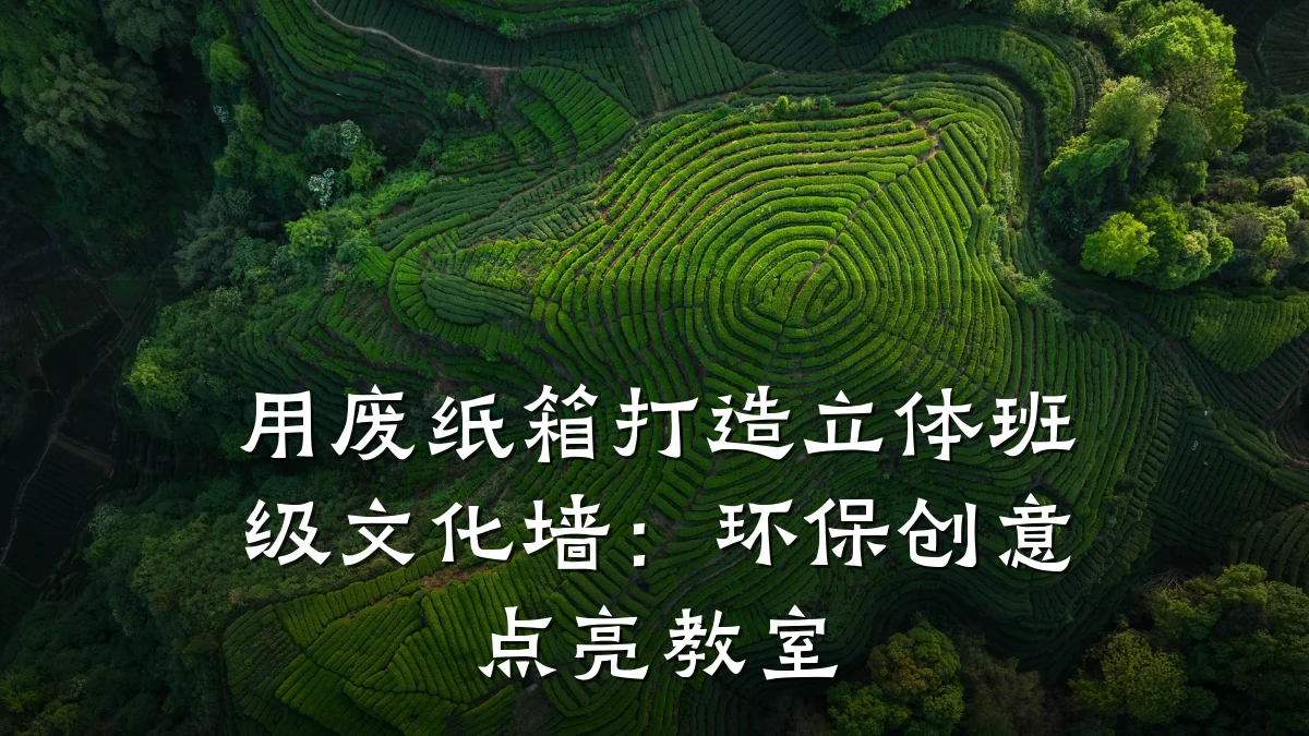 用废纸箱打造立体班级文化墙:环保创意点亮教室