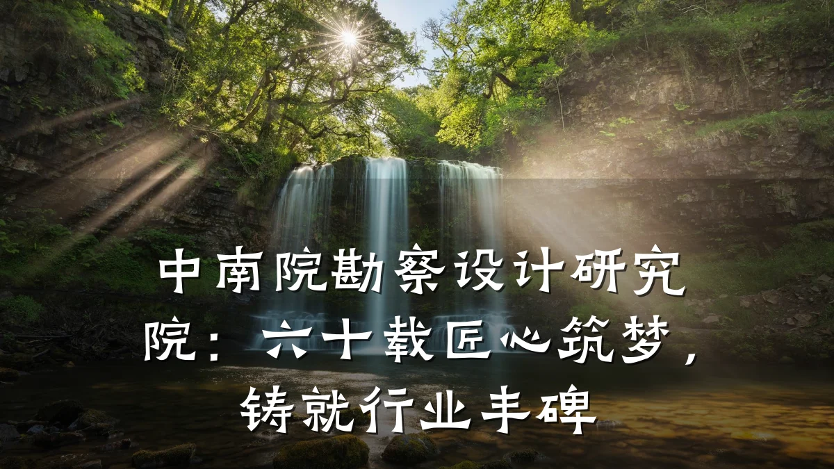 中南院勘察设计研究院:六十载匠心筑梦,铸就行业丰碑