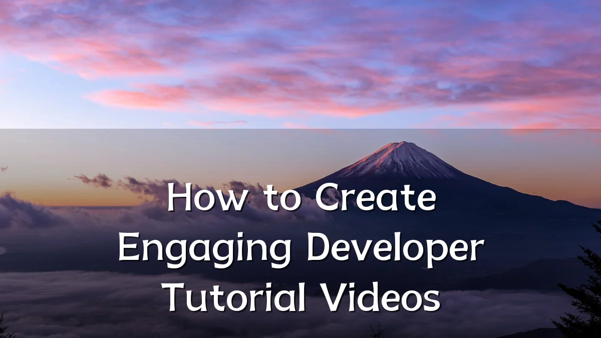 How to Create Engaging Developer Tutorial Videos