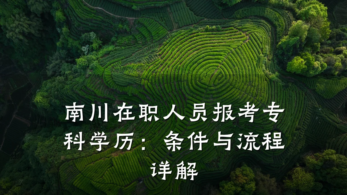 南川在职人员报考专科学历：条件与流程详解