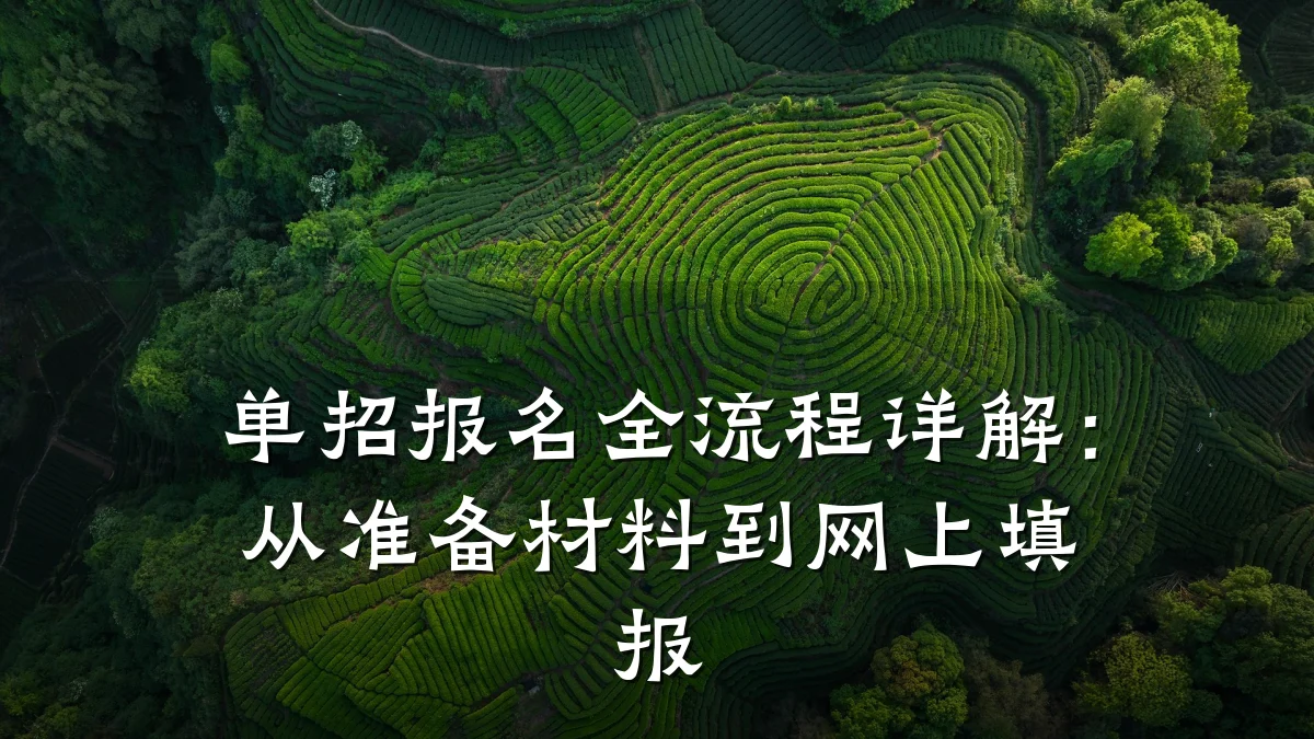 单招报名全流程详解:从准备材料到网上填报